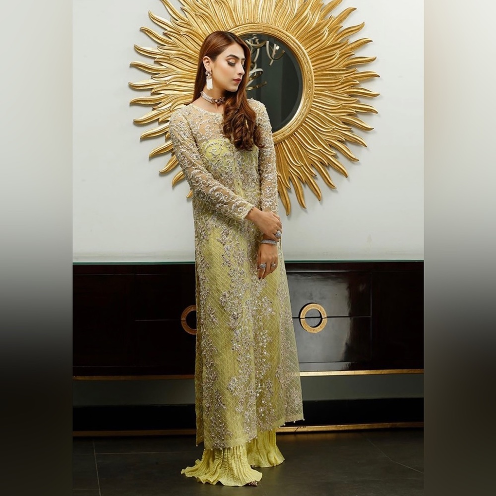 Kanwal Malik 4 piece slip dupatta jacket lengha